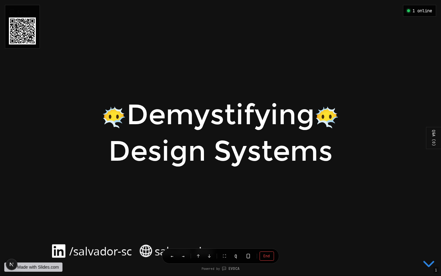 Present demo or pitch slides